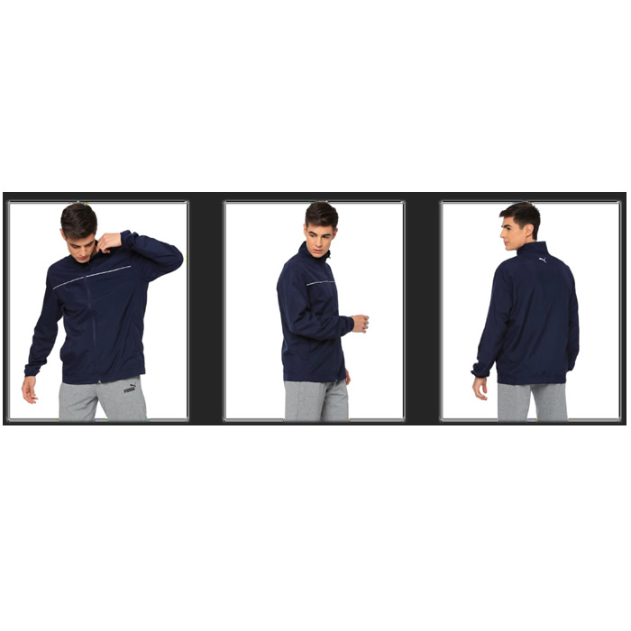 Puma MEN’S Woven Track Jacket Peacoat | Black